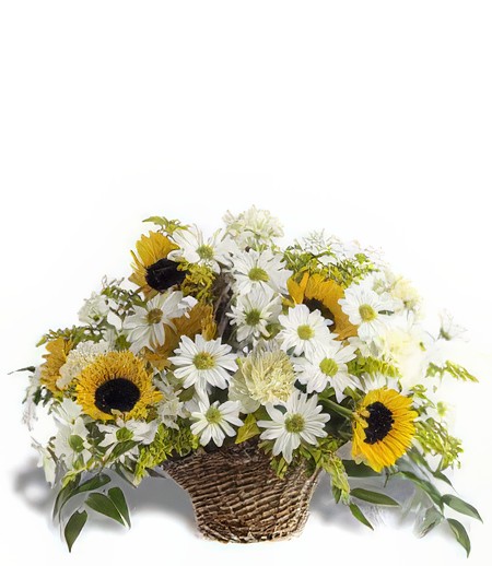 Basket - Yellow and White