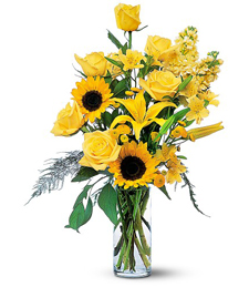 Sunshine Sunflowers & Roses