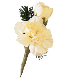 White Petals Boutonniere