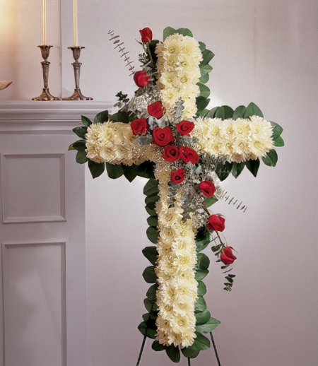Standing Cross With Roses
