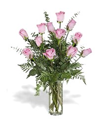 One-Dozen Pink Birthday Roses