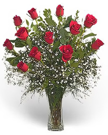 JustFlowers.com - One Dozen Red Roses 59.99 USD