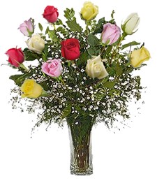 One-Dozen Assorted 'Just Because' Roses