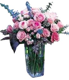 Victorian Pink Rose Vase