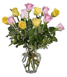 Pink & Yellow Get Well Roses