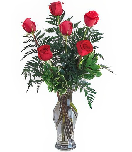 Half-Dozen Red Love Roses