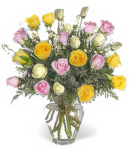 2-Dz Assorted 'Just Because' Roses