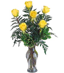 Half-Dozen Yellow Get Well Roses