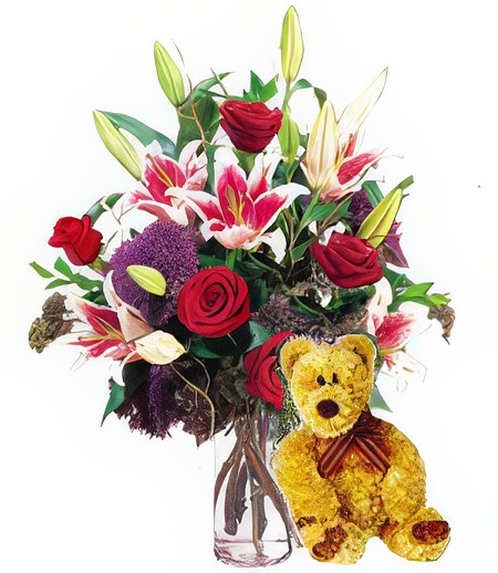 Bear & Fragrant Anniversary Blooms