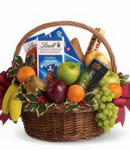 Fruits and Sweets Holiday Basket