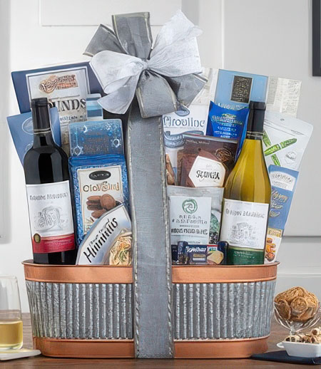 Baron Herzog Red and White Kosher Wine Basket