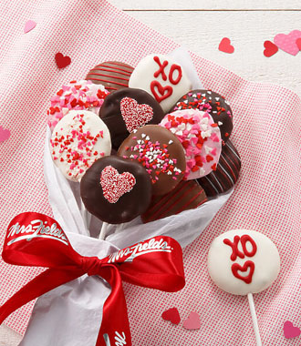 Valentine's Day Belgian Chocolate-Covered Nibblers Cookie Bouquet