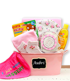 Baby Basics Gift Pail Pink