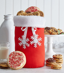 Mrs. Fields Santa Holiday Cookie Tote