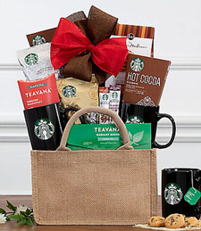 Starbucks Coffee and Teavana Tea Gift Basket
