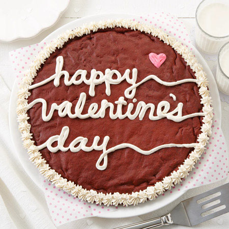 Red Velvet Valentine's Cookie Cake