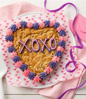 Mrs. Fields Heart Shaped Cookie Cake