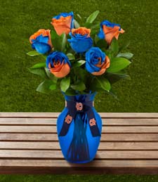 Auburn University� Tigers� Rose Bouquet - 6 Stems w/Vase