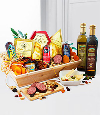 Ultimate Meat & Cheese Wooden Gift Crate