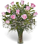 One Dozen Pink Get Well Roses