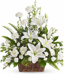 White Lilies of Peace Basket
