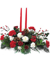 Two-Candle Christmas Centerpiece