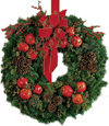 Pomegranate and Pinecone Wreath