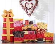 Valentine's Day Chocolate and Pastry Tower