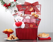 Valentine Bear and Sweets Gift Basket